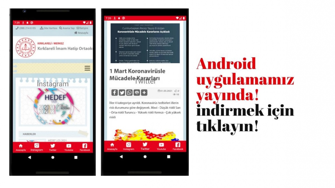 Android Uygulamamız Yayında